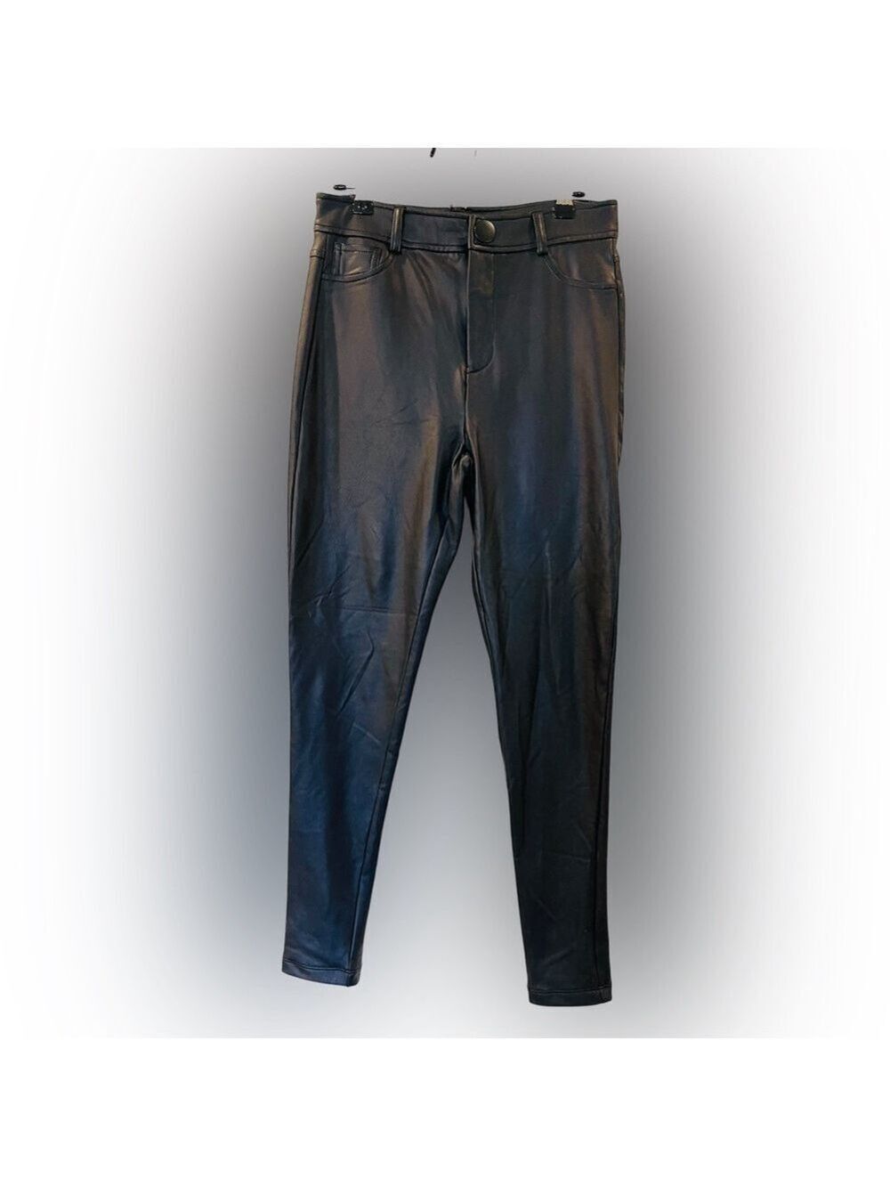 HUNTER & BROWN Women’s Black Faux Leather Pants High Rise Size: Small